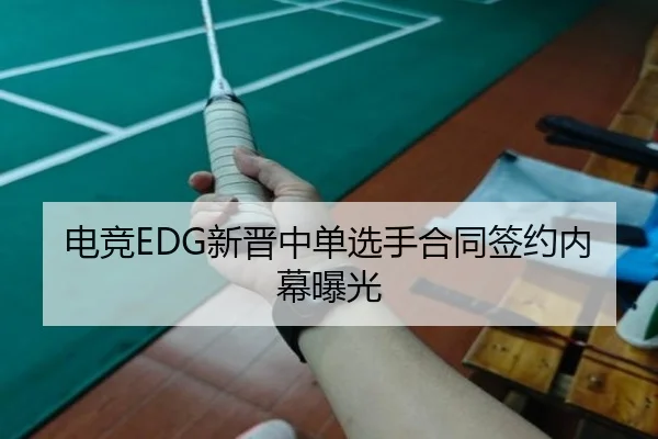电竞EDG新晋中单选手合同签约内幕曝光 - bbsports